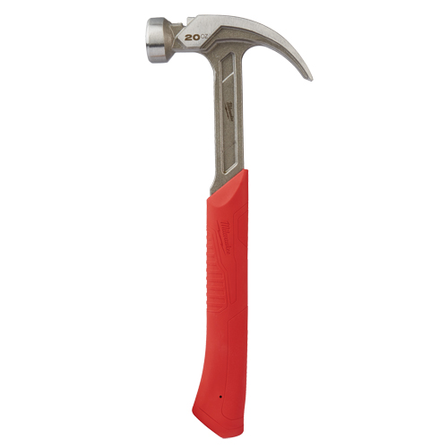 Marteau &agrave; panne incurv&eacute;e et face lisse, 20 oz, Prise en Acier plein, 14" lo Mukwa Safety Services