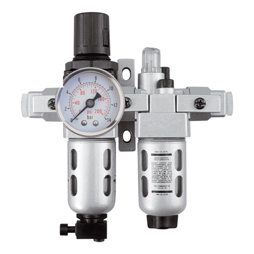 Filtre/r&eacute;gulateur et lubrificateur d'air modulaire (manom&egrave;tre compris), 1/4" NPT Mukwa Safety Services