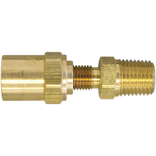 Raccord pour boyau r&eacute;utilisable filetage NPT 1/4", 5/8" dia., Laiton Mukwa Safety Services
