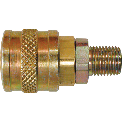 Raccords rapides - 1/4" industriel, &agrave; soupape/1 voie - Raccords automatiques, Laiton Mukwa Safety Services