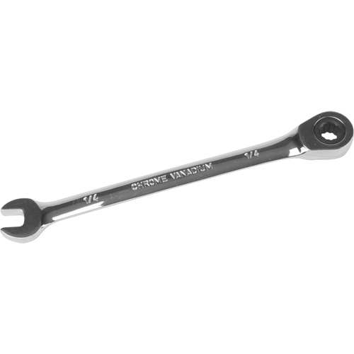 SAE Ratcheting Combination Wrench, 12 Point, 1/4", Chrome Finish Mukwa Safety Services