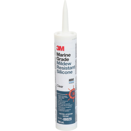 Marine Grade Silicone Sealant, 296 ml, Cartridge, Clear Mukwa Safety Services
