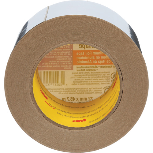 Venture Tape Aluminum Foil Tape, 1.8 mils Thick, 72 mm (3") x 45.7 m (150') Mukwa Safety Services