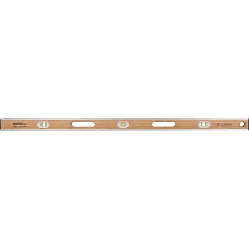 Niveau en bambou Eco-Tech, Poutre en I, 48" lo, Bois, 3, Non magn&eacute;tique Mukwa Safety Services