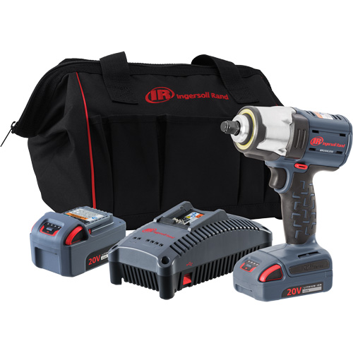 IQv20 Compact Cordless Impact Wrench Kit, 20 V, 1/2" Socket Mukwa Safety Services