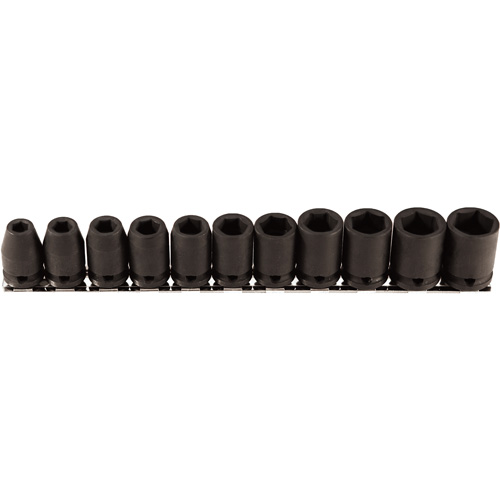 Socket Set, 11 Pcs, Impact, 3/8" Drive Size Mukwa Safety Services