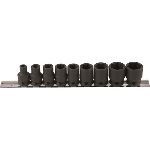 Thin Walled Socket Set, 9 Pcs, Impact, 3/8" Drive Size Mukwa Safety Services