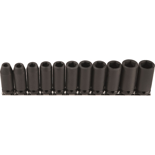 Jeu de douilles longues, 11 Mcx, Chocs, Prise de 3/8", Profond Mukwa Safety Services