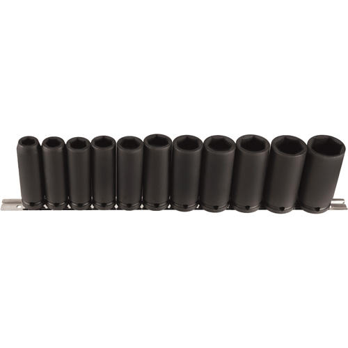 Long Socket Set, 11 Pcs, Impact, 1/2" Drive Size, Deep Mukwa Safety Services