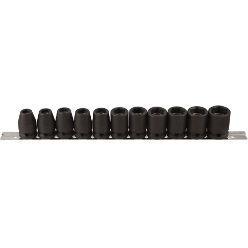 Socket Set, 11 Pcs, Impact, 1/2" Drive Size Mukwa Safety Services