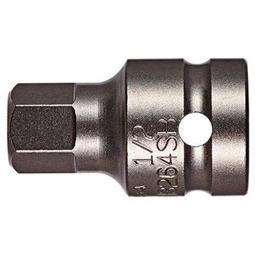 Socket Bit, Hex, 1/4" x 1-1/2" L, 1/2" Drive Mukwa Safety Services