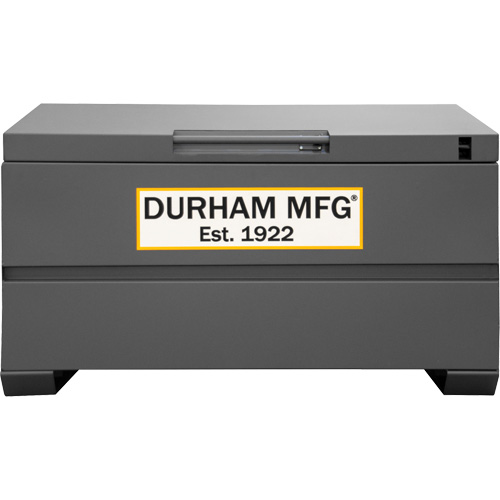 Jobsite Storage Box, 48" x 24" x 27-13/16", Steel, Grey Mukwa Safety Services