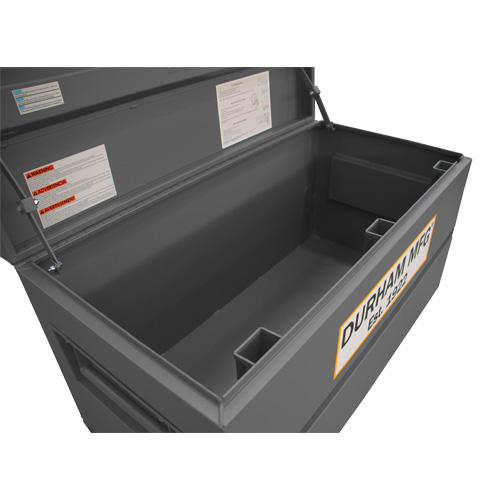 Jobsite Storage Box, 48" x 24" x 27-13/16", Steel, Grey Mukwa Safety Services