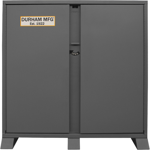 Jobsite Storage Shelving Cabinet, Steel, 47.5 Cubic Feet, Grey Mukwa Safety Services