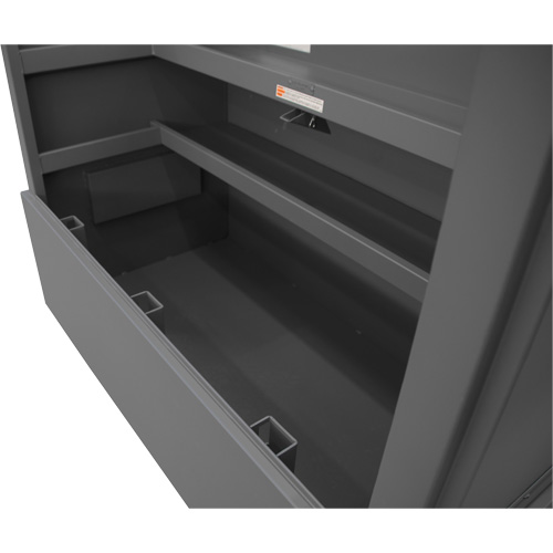 Boîte de rangement pour le chantier, style piano, 60-1/2" la x 34-3/4" p x 49-3/8" h, Gris Mukwa Safety Services
