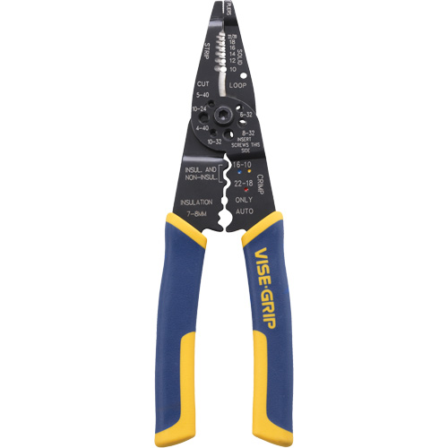 Wire Stripper/Crimper/Cutter Multi-Tool, 8-1/2" L, 10 - 22 AWG Mukwa Safety Services