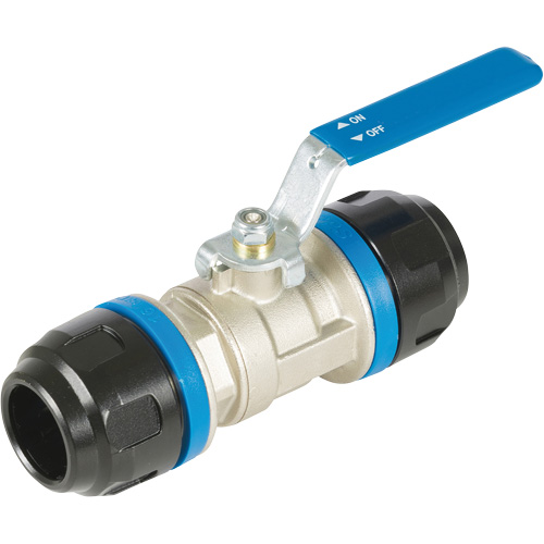 Standard Ball Valve, Aluminum, Manual, 1", Push Mukwa Safety Services
