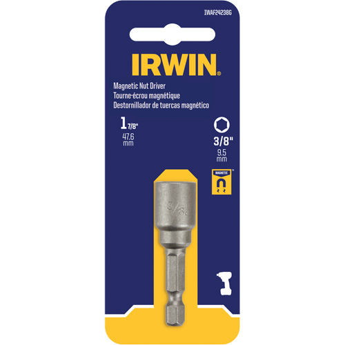 Nutsetter, 3/8" Tip, 1/4" Drive, 1-7/8" L, Magnetic Mukwa Safety Services