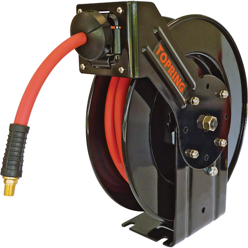 Topreel/Airflex Hose Reel, Air/Water, 3/8" x 65', Single Hose, 250 PSI Mukwa Safety Services