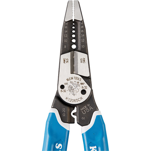 Outil polyvalent Klein-Kurve pour d&eacute;nuder, couper et sertir les fils, 8-1/4" lo, 8 - 20 AWG Mukwa Safety Services
