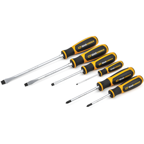 Phillips&reg;/Slotted Dual Material Screwdriver Set, 6 Pcs. Mukwa Safety Services