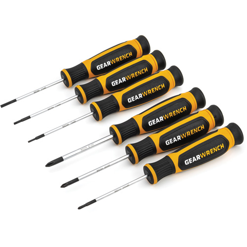 Mini Phillips&reg;/Slotted Dual Material Screwdriver Set, 6 Pcs. Mukwa Safety Services
