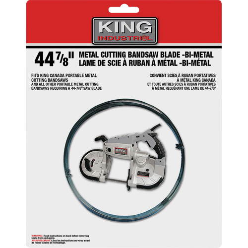 Band Saw Blade, Bi-Metal, 44-7/8" L x 1/2" W x 0.02" Thick, 14-18 TPI Mukwa Safety Services