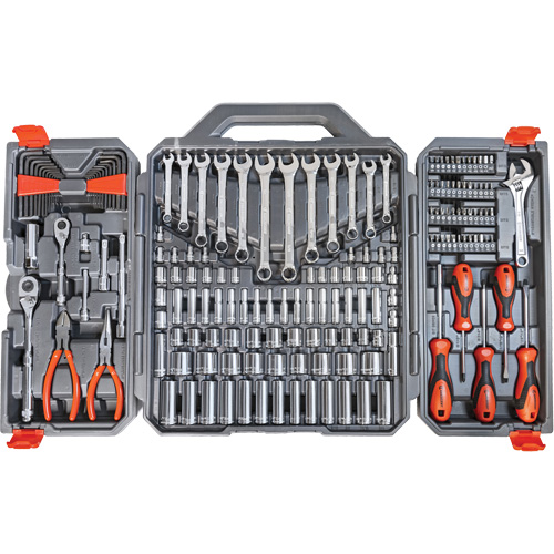 Jeu d'outils m&eacute;triques/SAE de qualit&eacute; professionel &agrave; 6 pans et &agrave; prise 3/8" Mukwa Safety Services