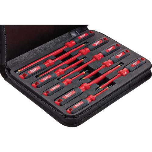 Insulated Screwdriver Set with EVA Foam Case, 10 Pcs. Mukwa Safety Services