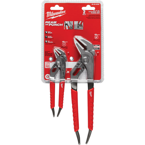 6" & 10" Comfort Grip Straight Jaw Pliers Set, 2 Pieces Mukwa Safety Services