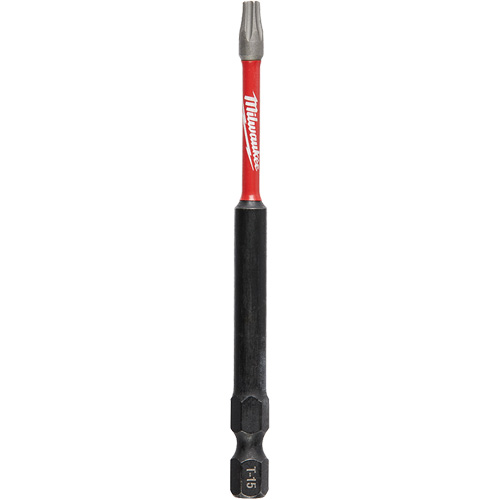 Shockwave Impact Duty Screwdriver Bit, Torx, T-15 Tip, 1/4" Drive Size, 3-1/2" Length Mukwa Safety Services