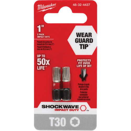 Shockwave Impact Duty Screwdriver Bit, Torx, T-30, 1/4" Drive Mukwa Safety Services
