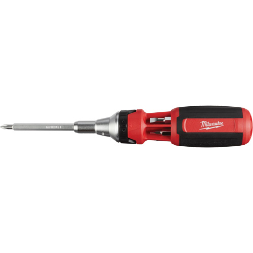 Tournevis &agrave; rochet 9 en 1 avec embouts multiples &agrave; carr&eacute; conducteur, 9-1/10" lo, Prise Coussin&eacute;e Mukwa Safety Services