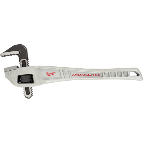 Cl&eacute; &agrave; tuyau coud&eacute;e en aluminium, Cap des m&acirc;choires 2", Longueur 14", Fini Rev&ecirc;tement en poudre, Prise Ergonomique Mukwa Safety Services