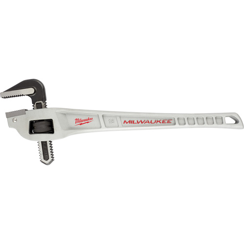 Cl&eacute; &agrave; tuyau coud&eacute;e en aluminium, Cap des m&acirc;choires 2", Longueur 18", Fini Rev&ecirc;tement en poudre, Prise Ergonomique Mukwa Safety Services