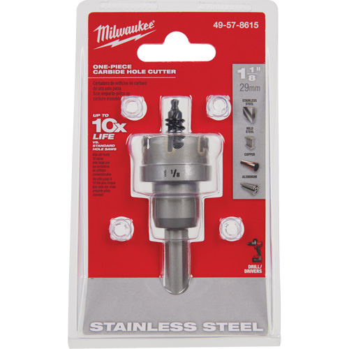 Scies-cloches au carbure monobloc, 1-1/8", Profondeur de la coupe de 3/16" Mukwa Safety Services