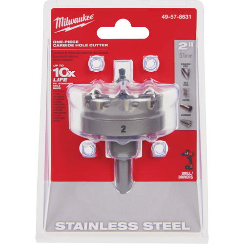 One-Piece Carbide Hole Cutters, 2", 3/16" Depth of Cut Mukwa Safety Services