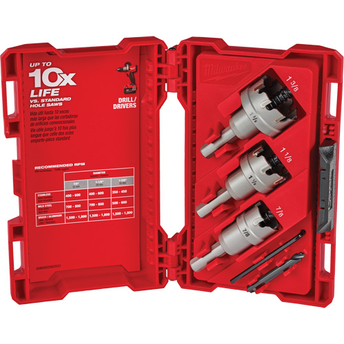 One-Piece Carbide Hole Cutter Set, 4 Pieces, Carbide Mukwa Safety Services