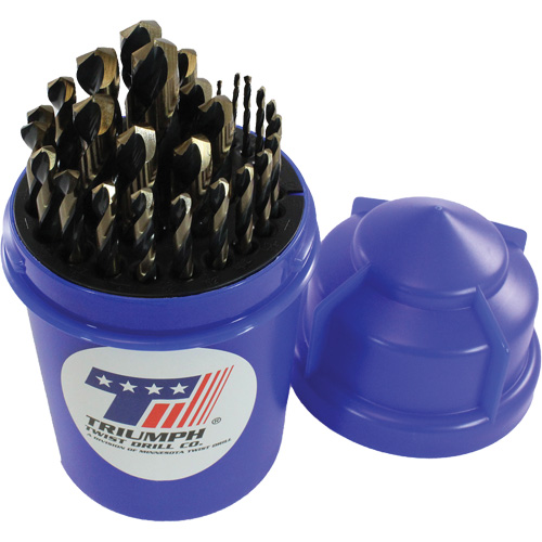 Triumph&reg; ThunderBit&reg; Heavy-Duty T17HDDC+ Clip-On Index Jobber Drill Bit Set, 29 Pieces, High Speed Steel Mukwa Safety Services