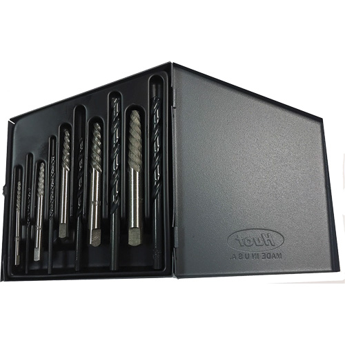 DRILLCO Screw Extractor Set with Drills, Carbide, 10 Pieces Mukwa Safety Services