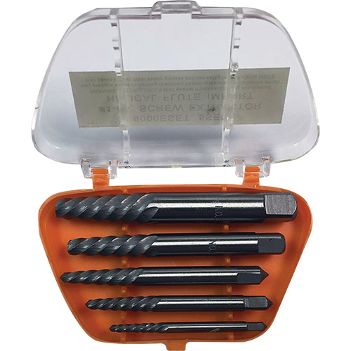 Drillco&reg; Screw Extractor Set with Drills, Carbide, 5 Pieces Mukwa Safety Services