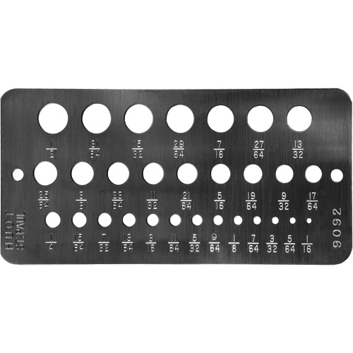 Drillco&reg; Fractional Sizes Drill Gauge Mukwa Safety Services