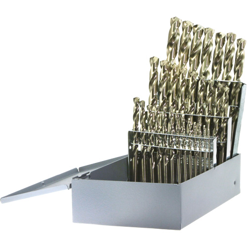 Drillco&reg; Heavy-Duty Jobber Length Drill Bit Set, 29 Pieces, Cobalt Mukwa Safety Services