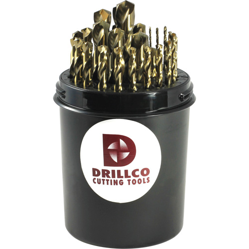Drillco&reg; Imperial Drill Pal Jobber Length Drill Bit Set, 29 Pieces, Cobalt Mukwa Safety Services