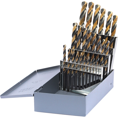 DRILLCO Metric Jobber Length Drill Bit Set, 25 Pieces, High Speed Steel Mukwa Safety Services