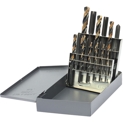 DRILLCO Tap & Drill Set, 18 Pieces Mukwa Safety Services