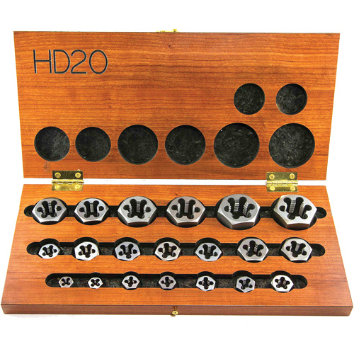 Drillco&reg; Hex Threading Die Set, 20 Pieces Mukwa Safety Services