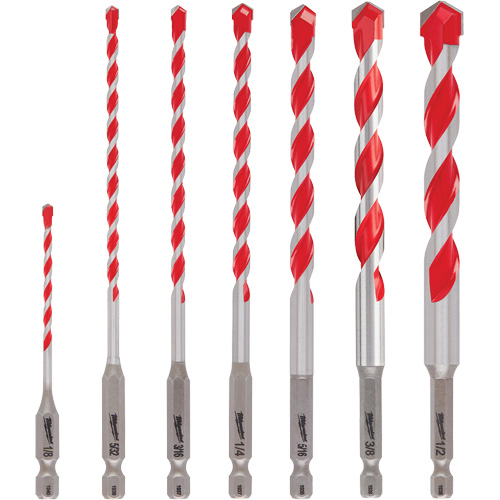 Grand jeu de forets pour perceuse &agrave; percussion Shockwave, 7 morceaux, Carbure Mukwa Safety Services