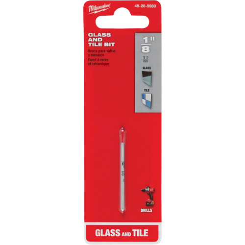 Foret pour verre et carreaux, 1/8", Carbure Mukwa Safety Services
