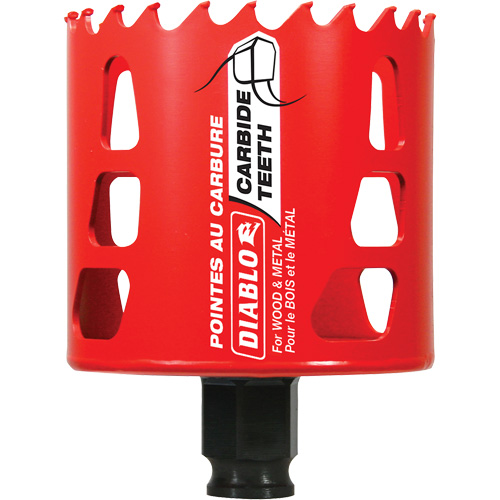 Scie cloche pour bois et m&eacute;tal, 2-3/4", Profondeur de la coupe 2-3/8", Carbure Mukwa Safety Services
